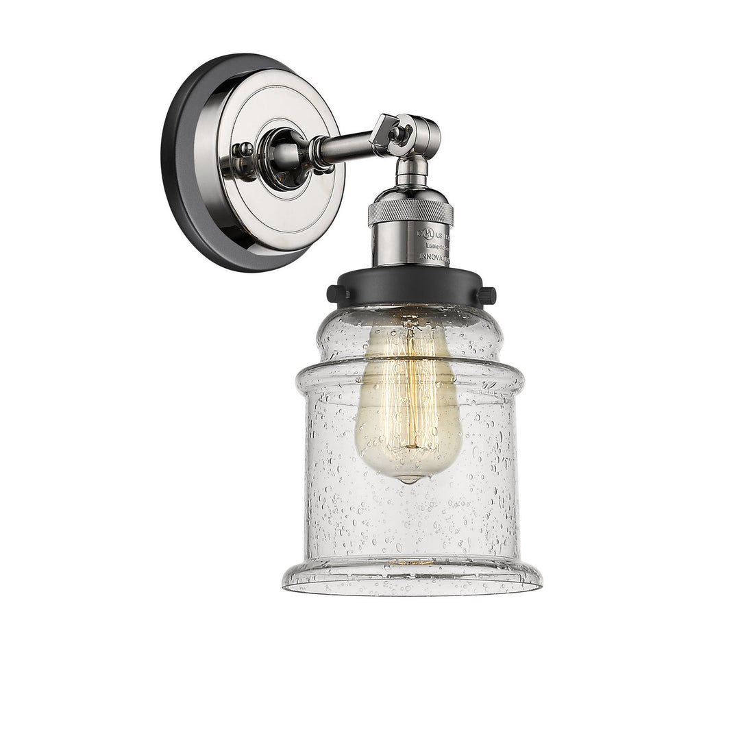 Innovations Franklin Restoration 203BP-PNBK-G184 Wall Sconce Light - Polished Nickel