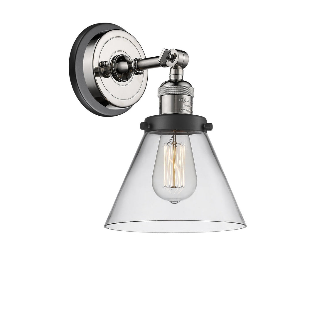 Innovations Franklin Restoration 203BP-PNBK-G42 Wall Sconce Light - Polished Nickel