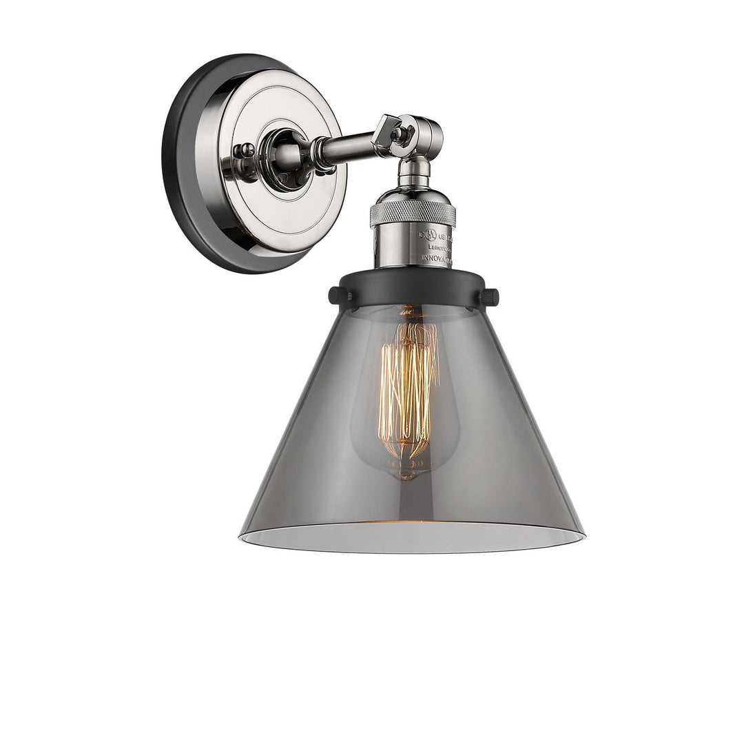 Innovations Franklin Restoration 203BP-PNBK-G43 Wall Sconce Light - Polished Nickel