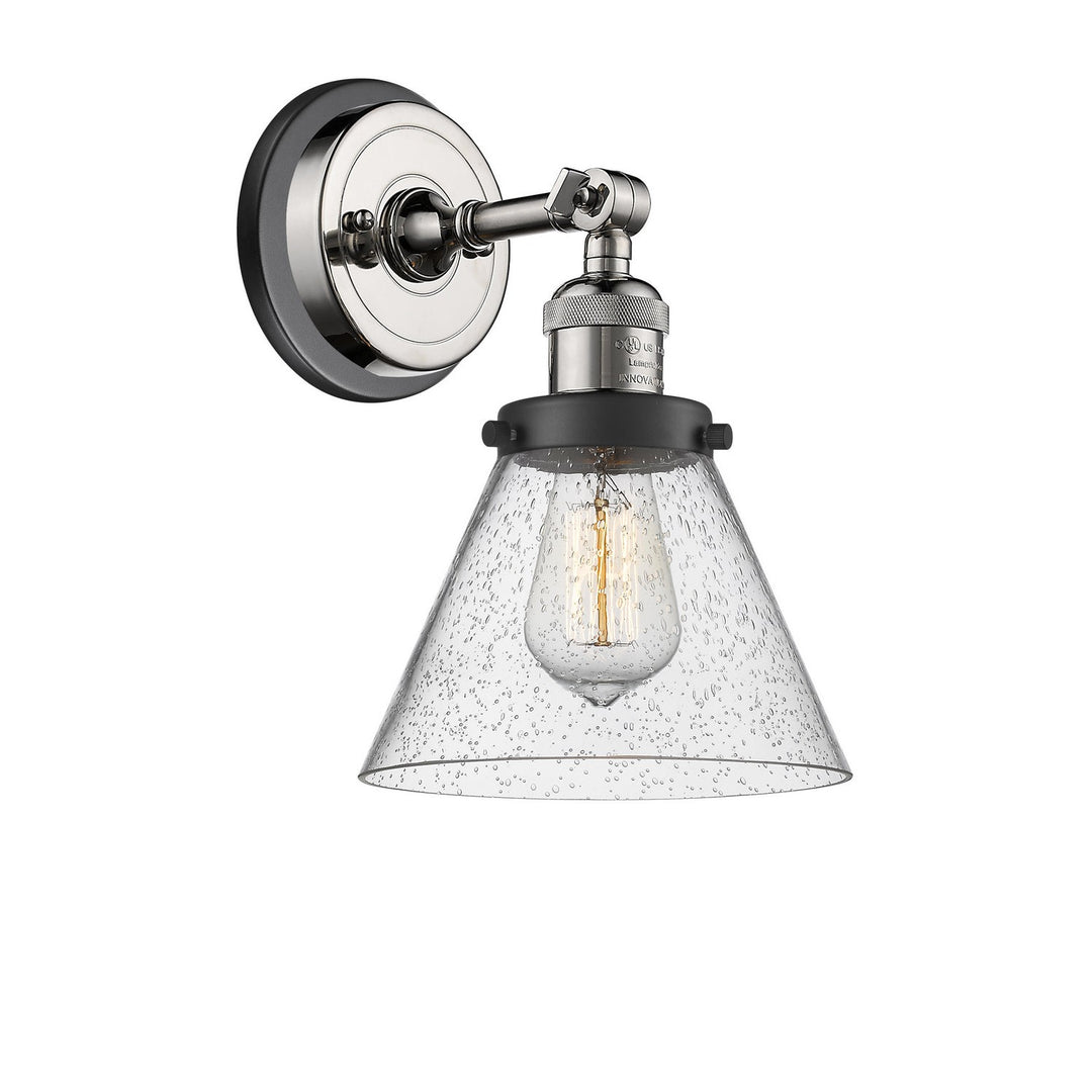 Innovations Franklin Restoration 203BP-PNBK-G44 Wall Sconce Light - Polished Nickel