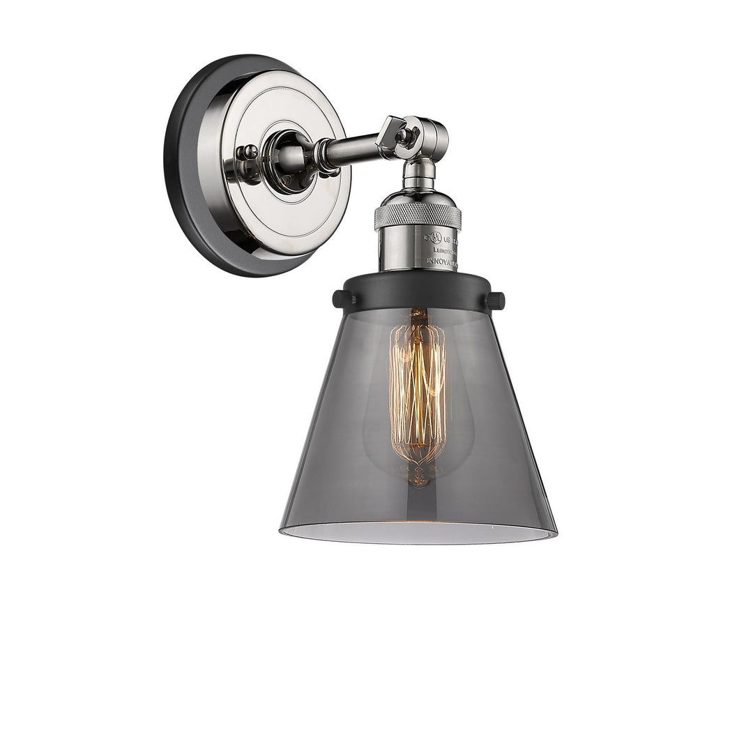 Innovations Franklin Restoration 203BP-PNBK-G63 Wall Sconce Light - Polished Nickel