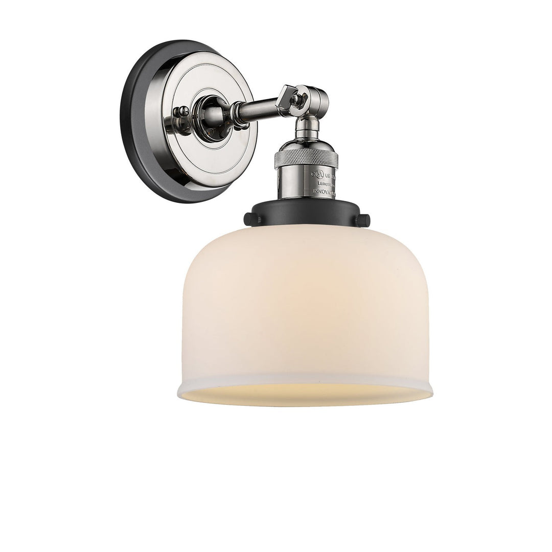Innovations Franklin Restoration 203BP-PNBK-G71 Wall Sconce Light - Polished Nickel
