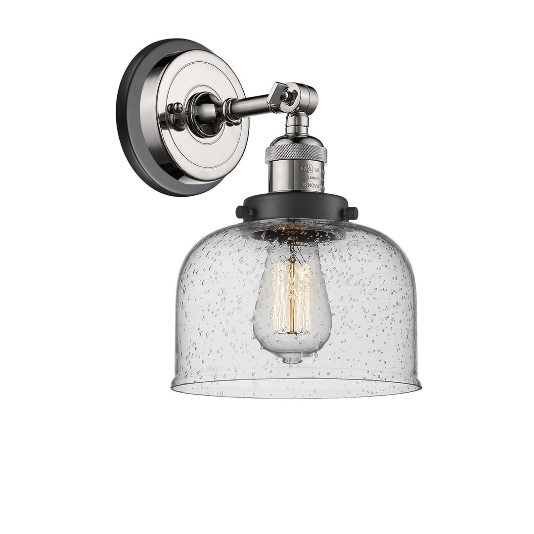 Innovations Franklin Restoration 203BP-PNBK-G74 Wall Sconce Light - Polished Nickel