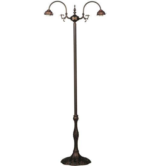 Meyda Tiffany Lighting 12237 Capri Two Light Floor Base Lamp Bronze / Dark