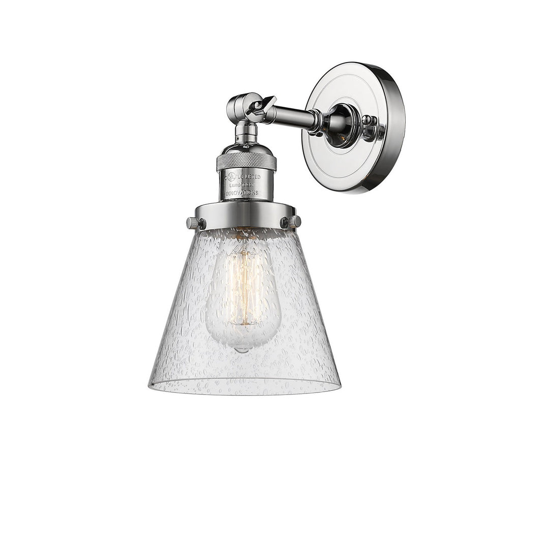 Innovations Franklin Restoration 203-PC-G64-LED Wall Sconce Light - Polished Chrome