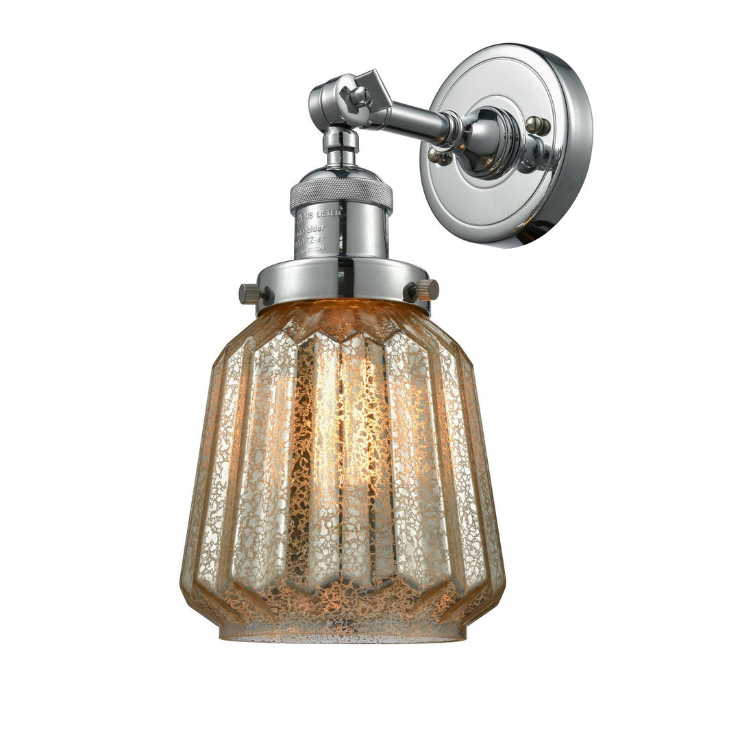 Innovations Franklin Restoration 203-PN-G146-LED Wall Sconce Light - Polished Nickel