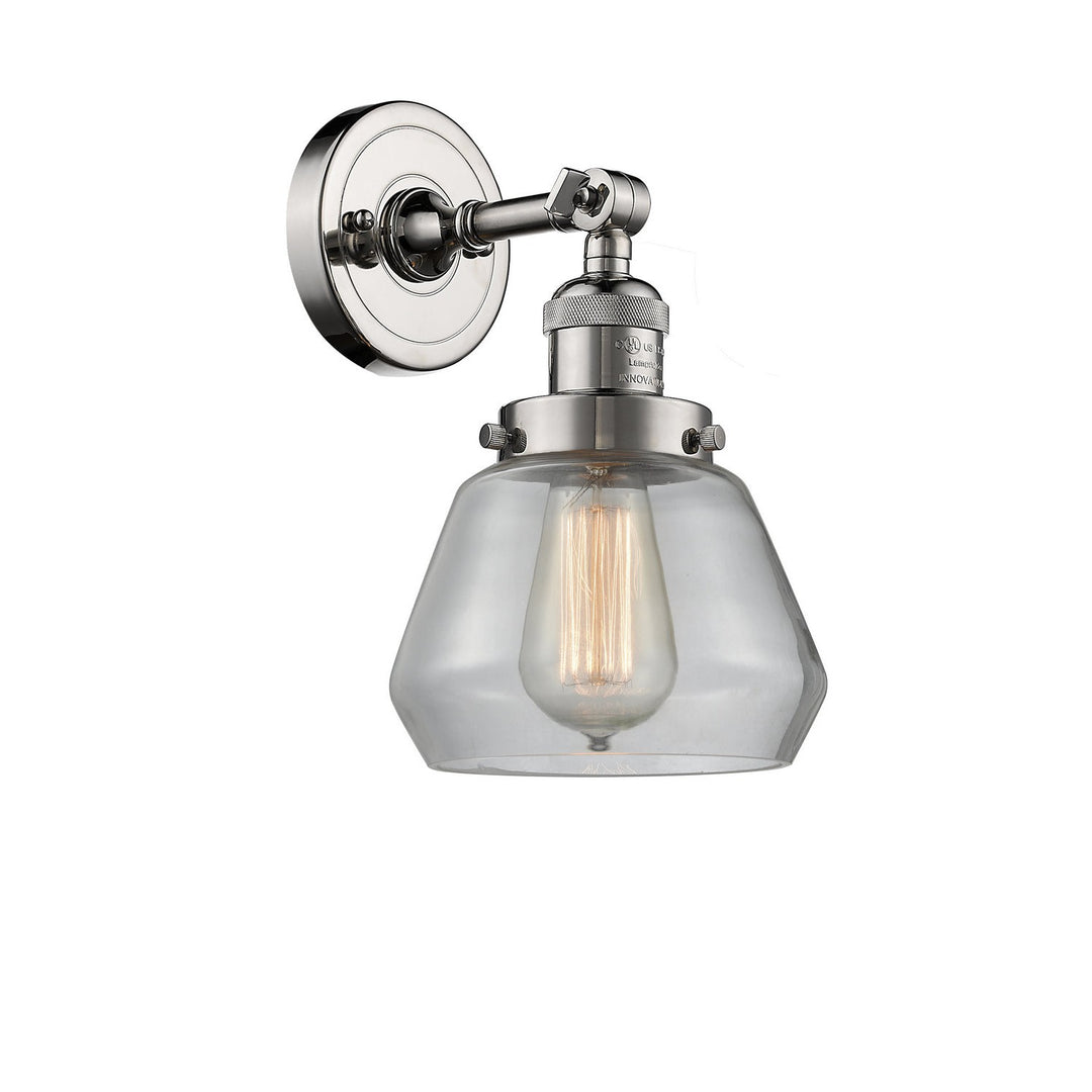 Innovations Franklin Restoration 203-PN-G172-LED Wall Sconce Light - Polished Nickel