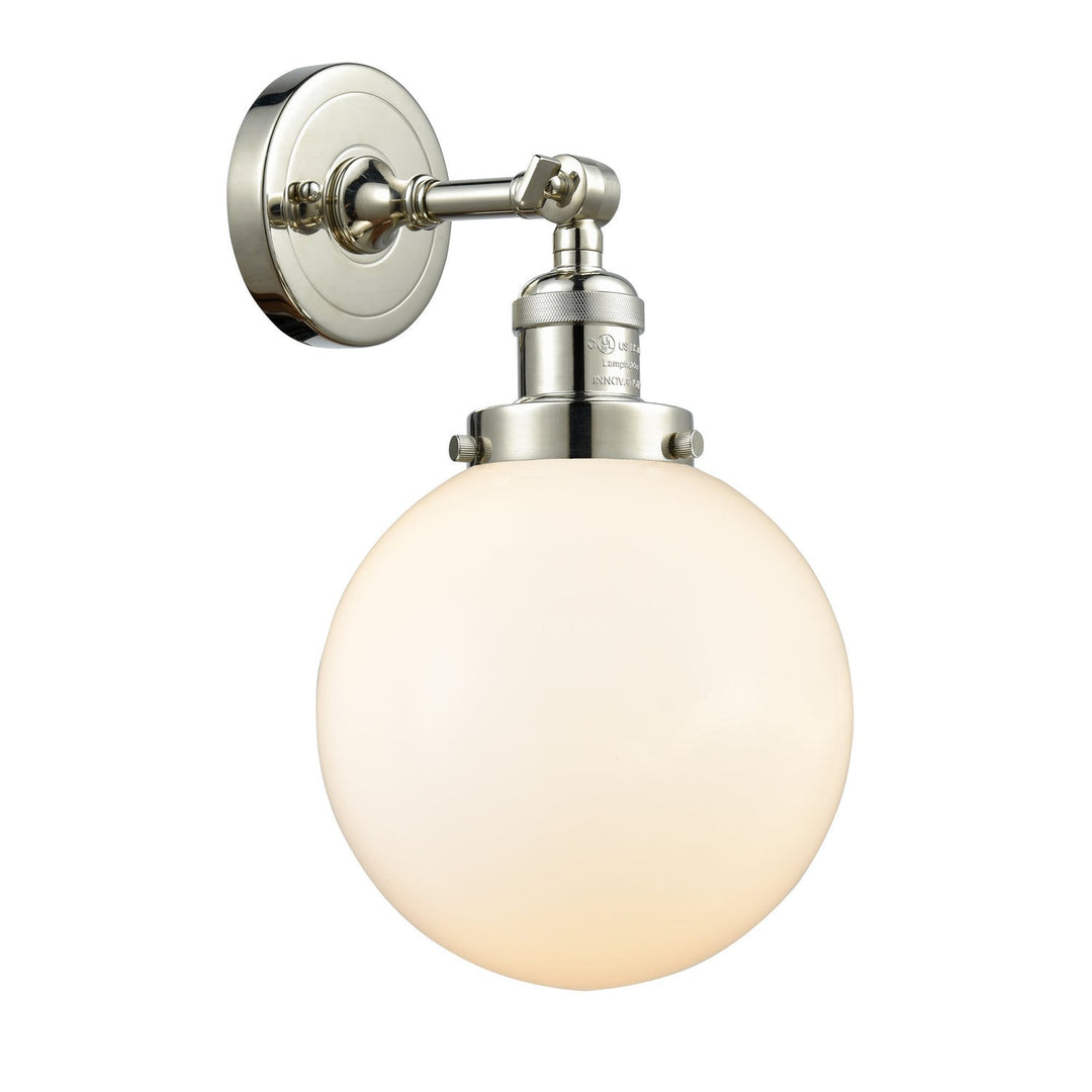 Innovations Franklin Restoration 203-PN-G201-8 Wall Sconce Light - Polished Nickel