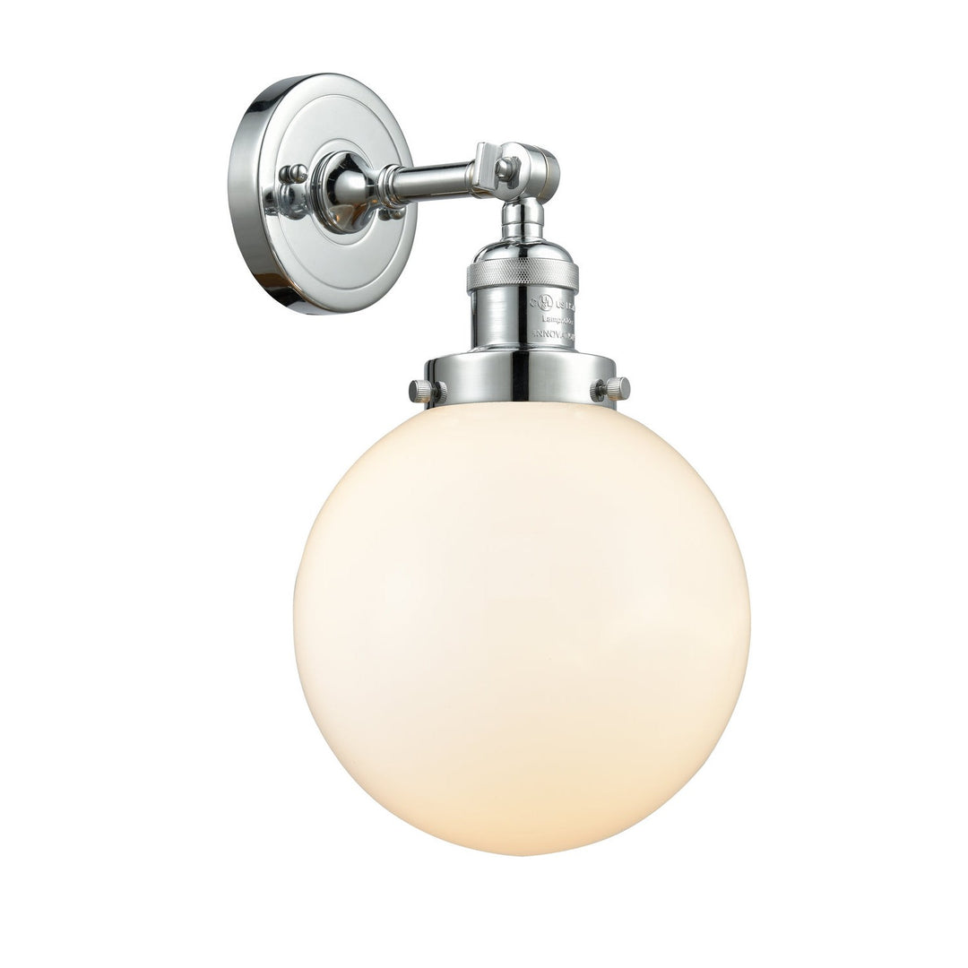 Innovations Franklin Restoration 203-PN-G201-8-LED Wall Sconce Light - Polished Nickel