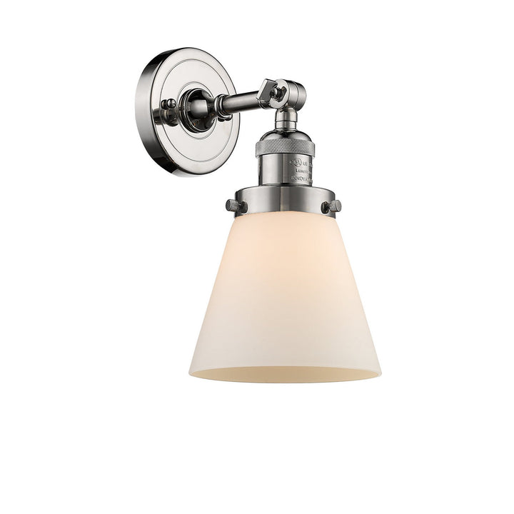 Innovations Franklin Restoration 203-PN-G61-LED Wall Sconce Light - Polished Nickel