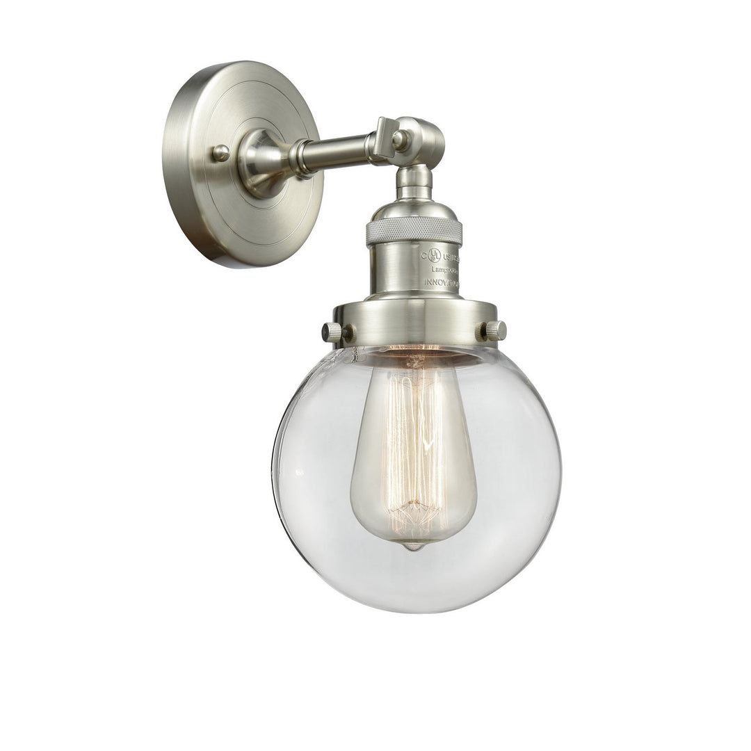 Innovations Franklin Restoration 203-SN-G202-6-LED Wall Sconce Light - Brushed Satin Nickel