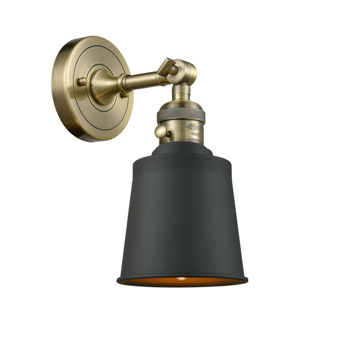 Innovations Franklin Restoration 203SW-AB-M9-BK Wall Sconce Light - Antique Brass