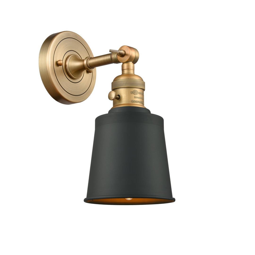 Innovations Franklin Restoration 203SW-BB-M9-BK Wall Sconce Light - Brushed Brass