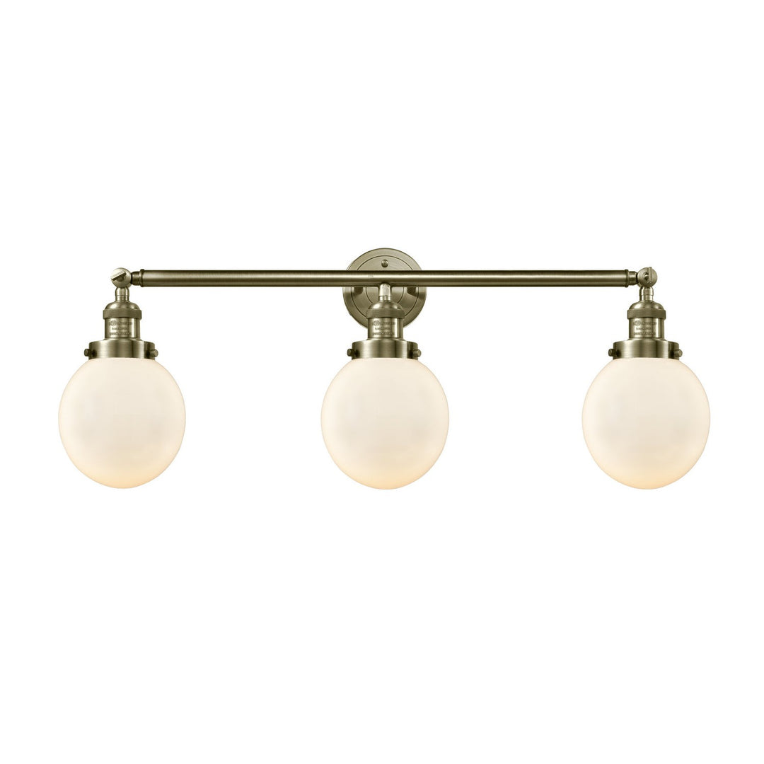 Innovations Franklin Restoration 205-AB-G201-6 Bath Vanity Light 30 in. wide - Antique Brass