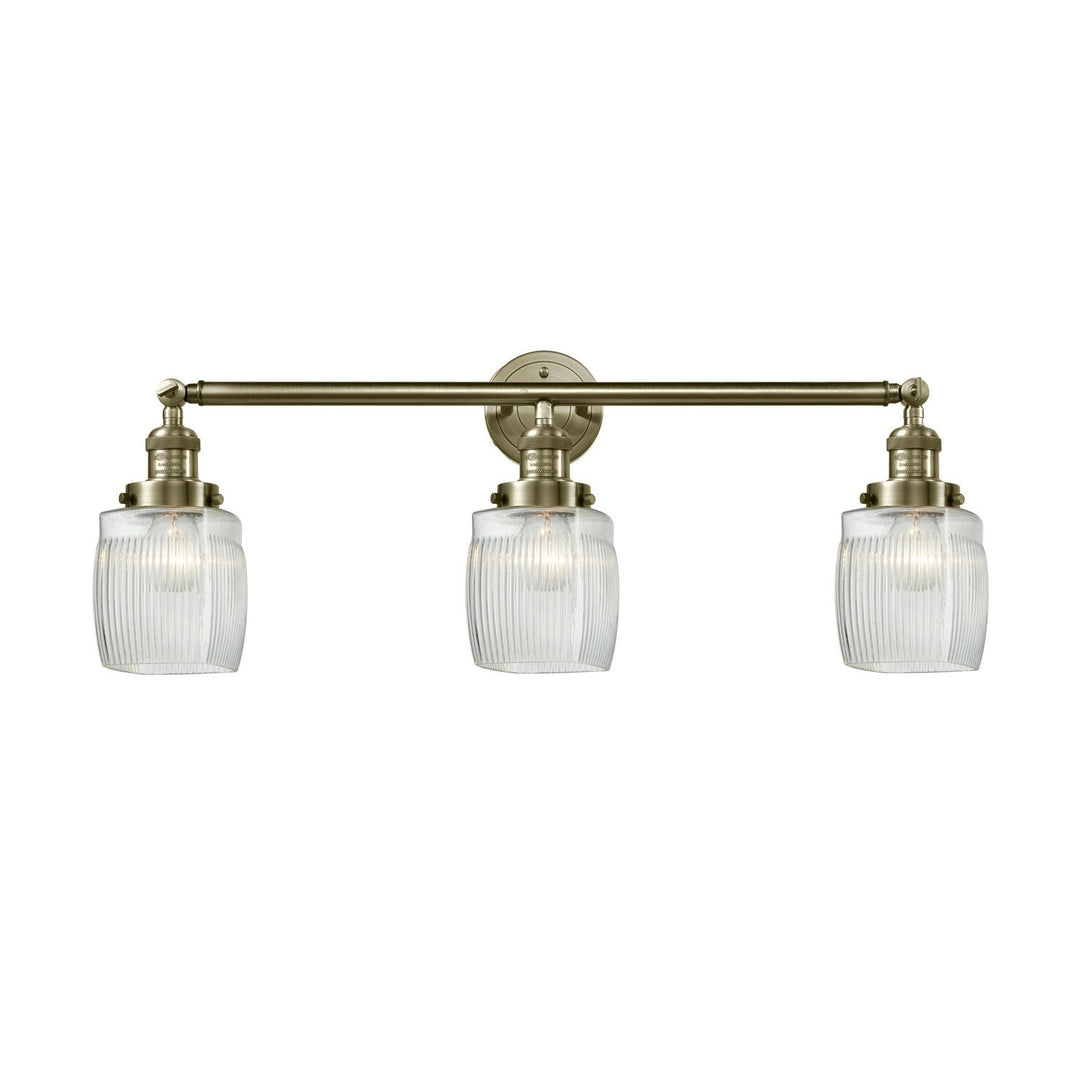 Innovations Franklin Restoration 205-AB-G302 Bath Vanity Light 32 in. wide - Antique Brass