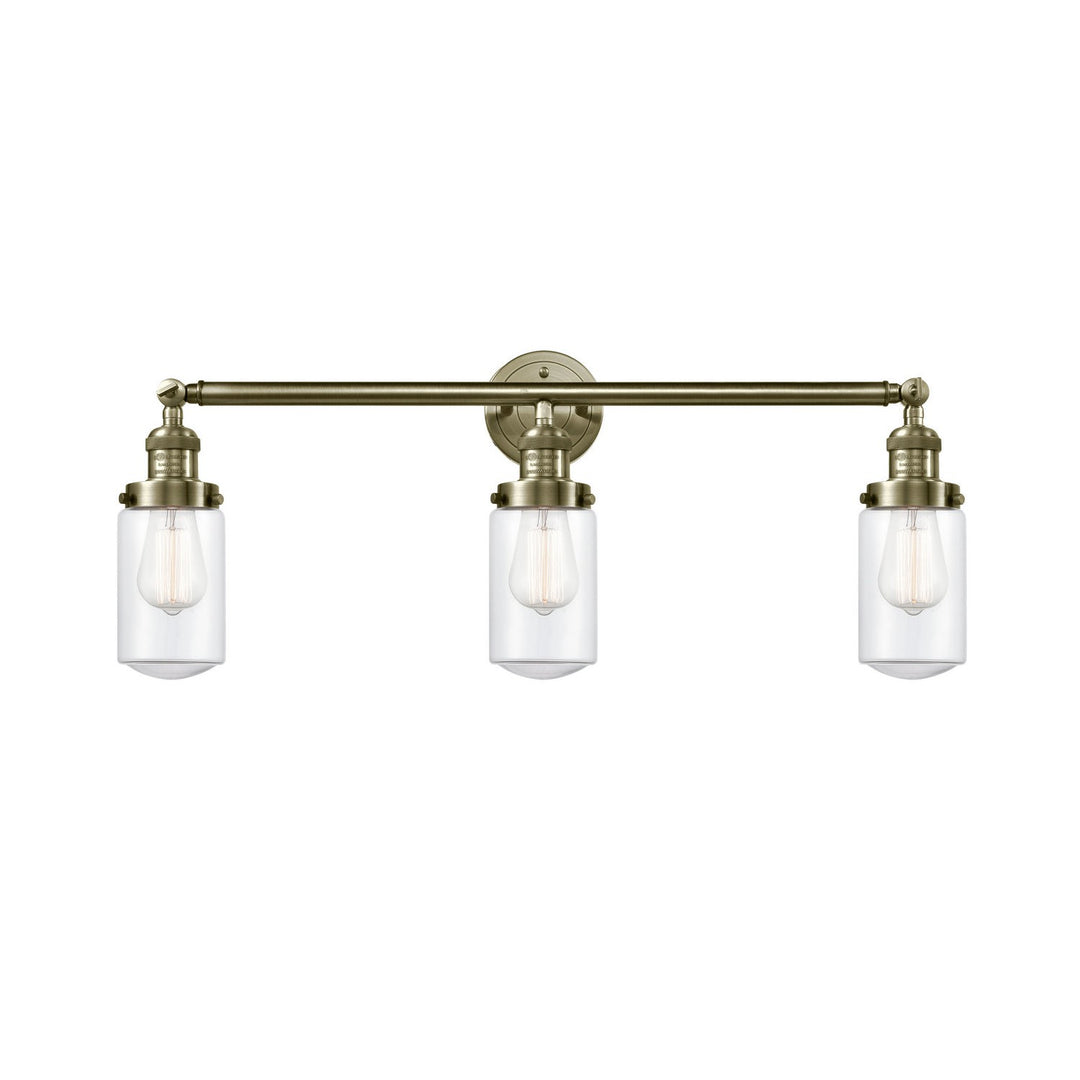 Innovations Franklin Restoration 205-AB-G312 Bath Vanity Light 31 in. wide - Antique Brass