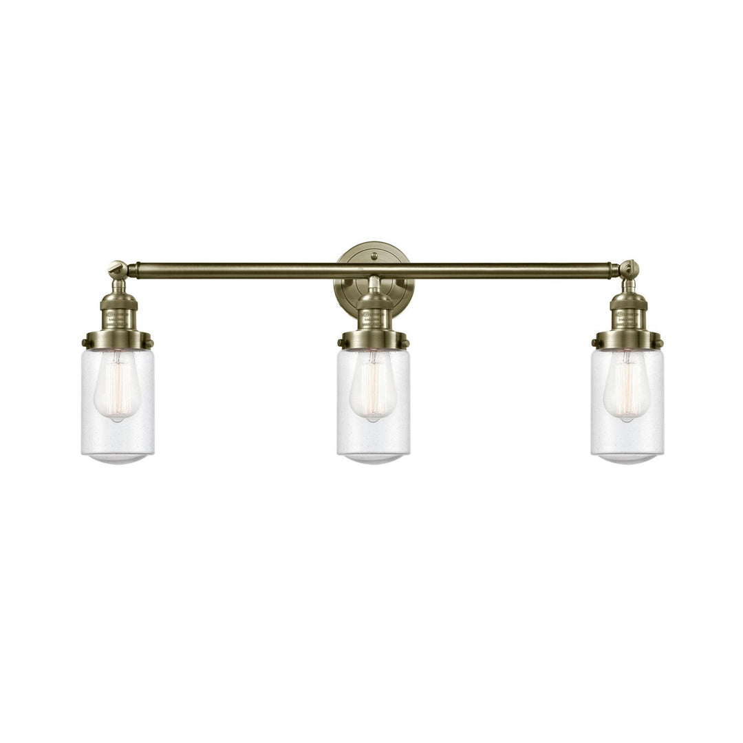 Innovations Franklin Restoration 205-AB-G314 Bath Vanity Light 31 in. wide - Antique Brass