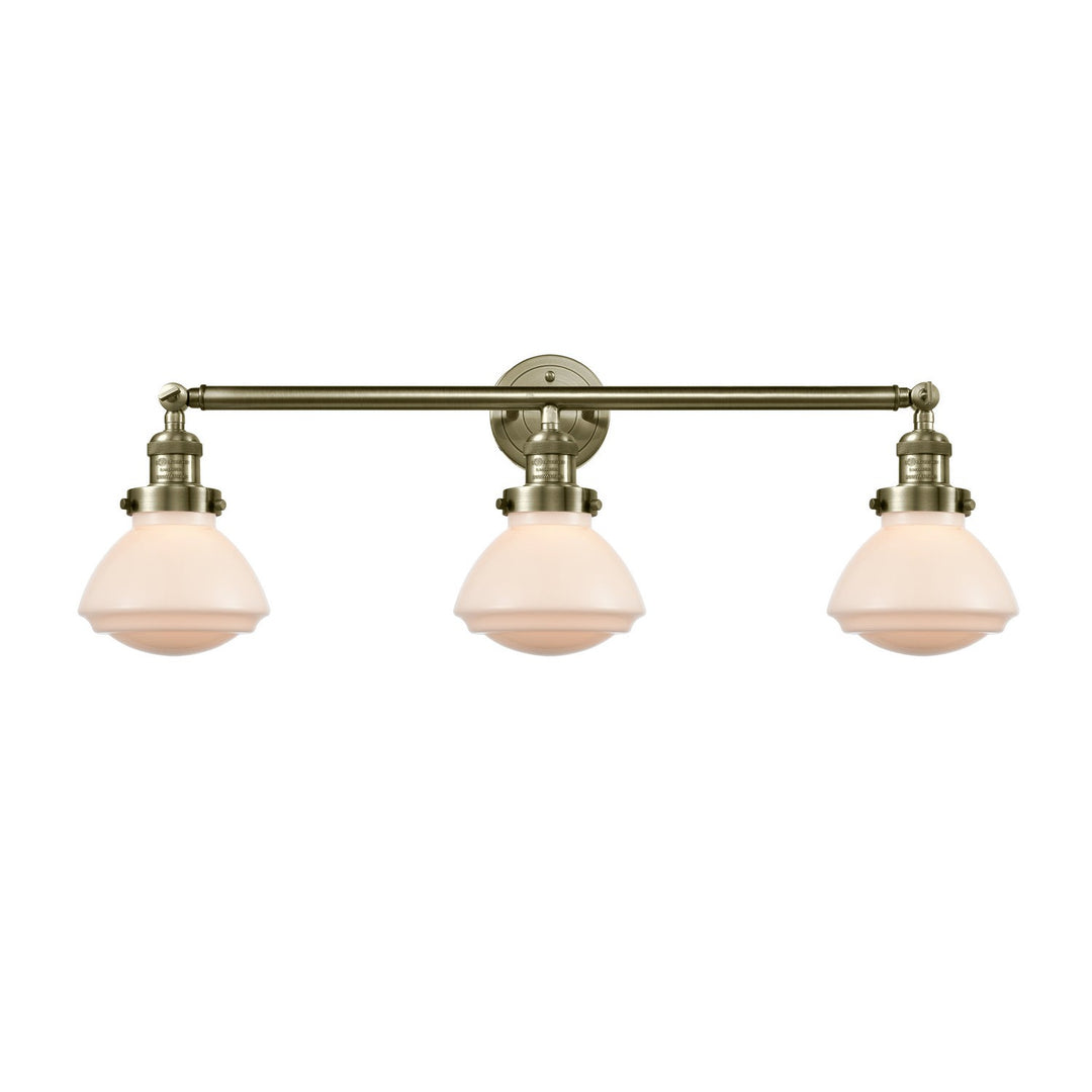 Innovations Franklin Restoration 205-AB-G321 Bath Vanity Light 31 in. wide - Antique Brass