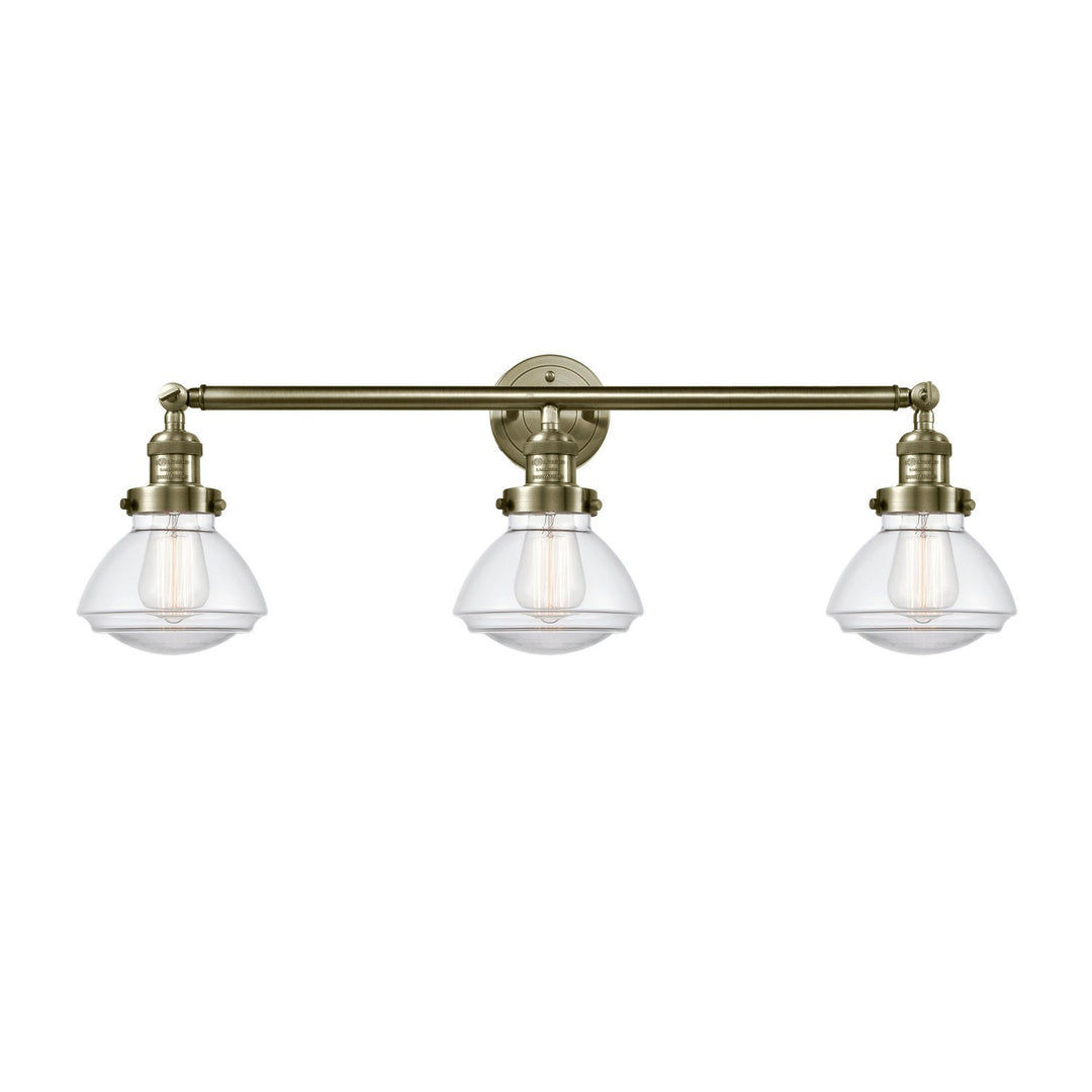 Innovations Franklin Restoration 205-AB-G322 Bath Vanity Light 31 in. wide - Antique Brass