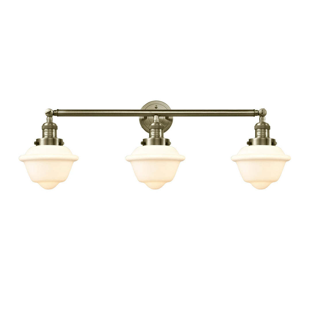 Innovations Franklin Restoration 205-AB-G531 Bath Vanity Light 34 in. wide - Antique Brass