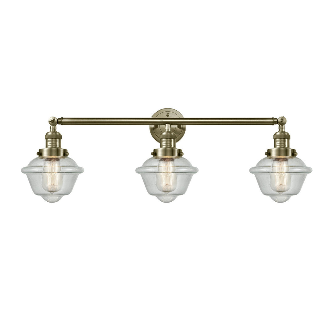 Innovations Franklin Restoration 205-AB-G534-LED Bath Vanity Light 34 in. wide - Antique Brass