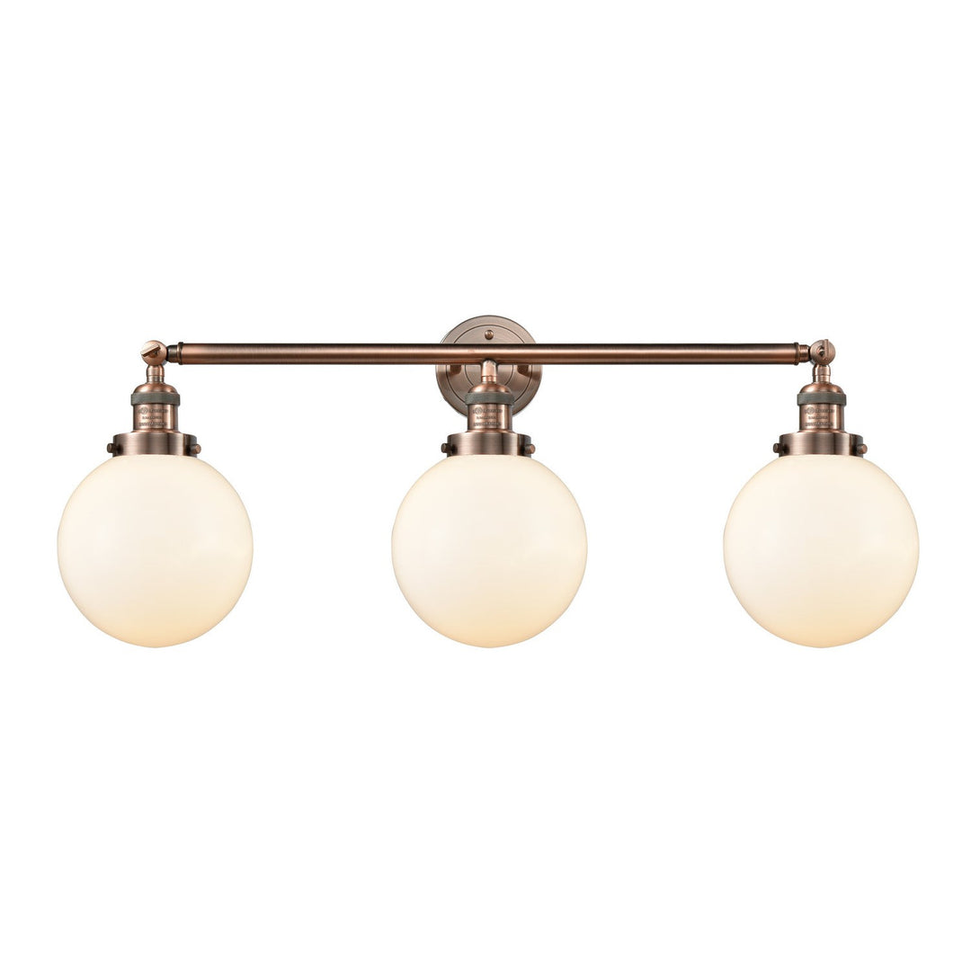 Innovations Franklin Restoration 205-AC-G201-8-LED Bath Vanity Light 32 in. wide - Antique Copper