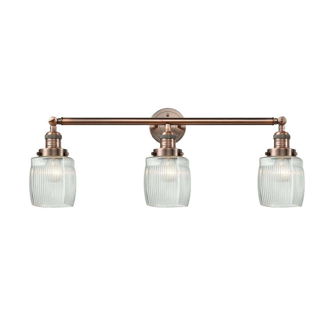 Innovations Franklin Restoration 205-AC-G302-LED Bath Vanity Light 32 in. wide - Antique Copper