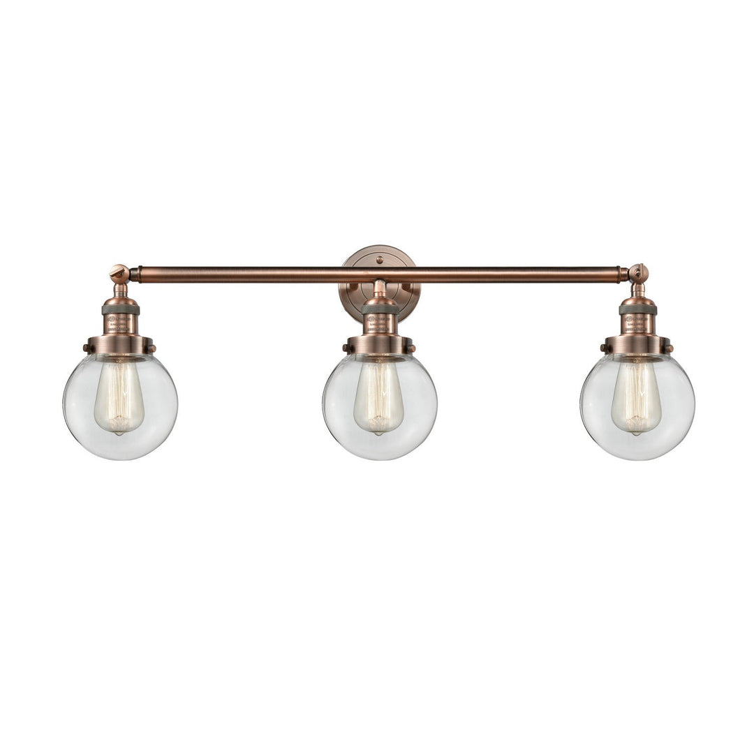 Innovations Franklin Restoration 205-AC-G202-6-LED Bath Vanity Light 30 in. wide - Antique Copper
