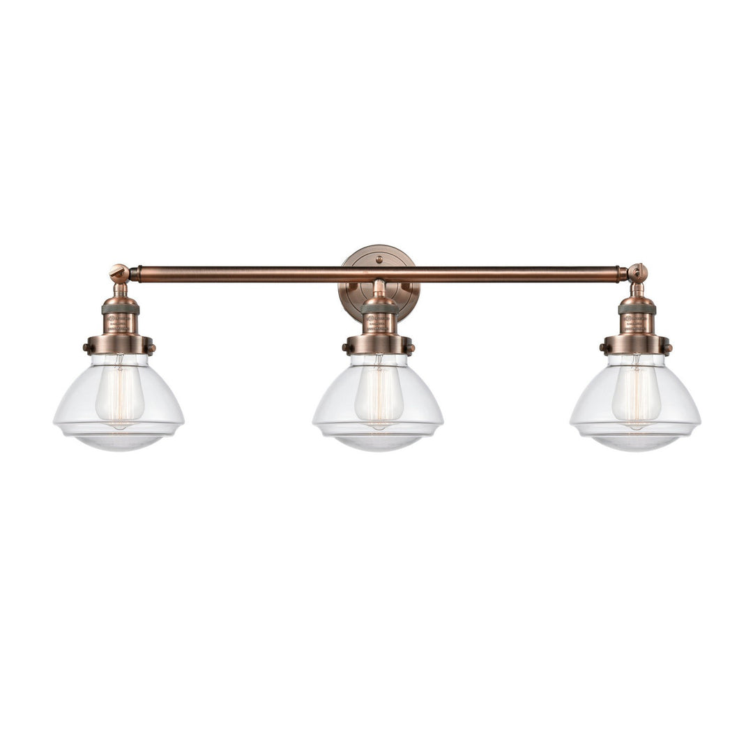 Innovations Franklin Restoration 205-AC-G322 Bath Vanity Light 31 in. wide - Antique Copper