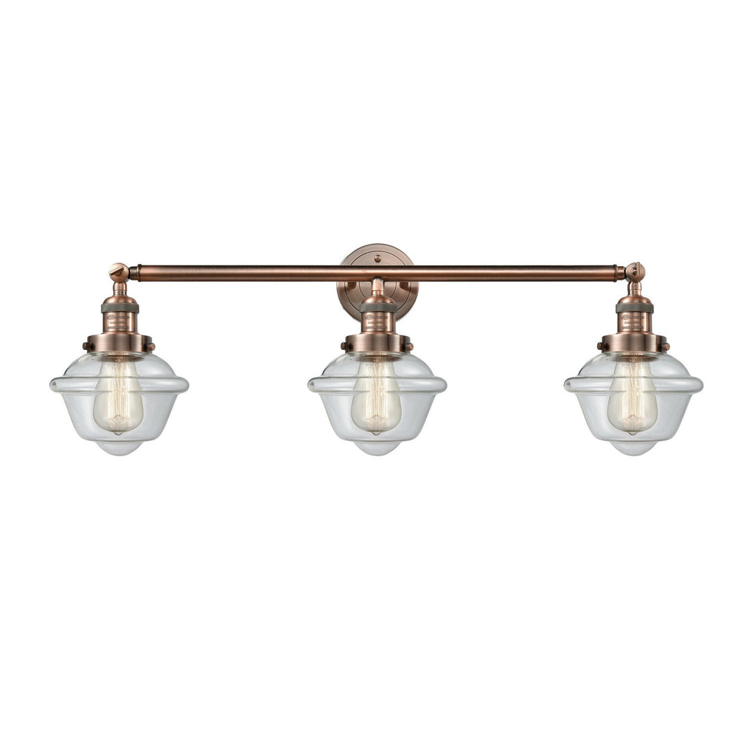 Innovations Franklin Restoration 205-AC-G532 Bath Vanity Light 34 in. wide - Antique Copper