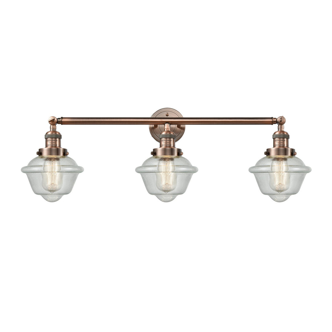 Innovations Franklin Restoration 205-AC-G534-LED Bath Vanity Light 34 in. wide - Antique Copper