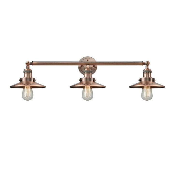 Innovations Franklin Restoration 205-AC-M3-LED Bath Vanity Light 32 in. wide - Antique Copper