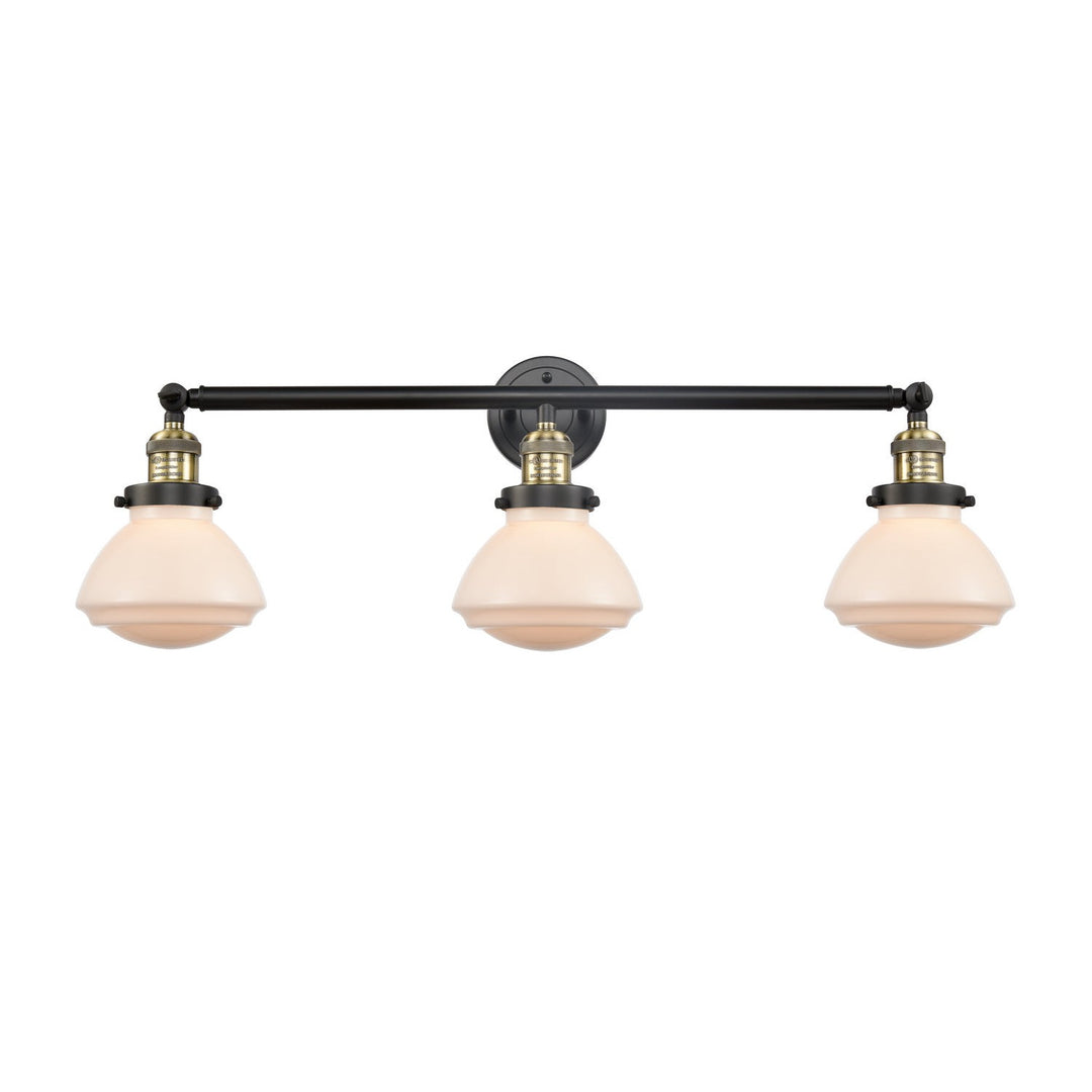 Innovations Franklin Restoration 205-BAB-G321-LED Bath Vanity Light 31 in. wide - Black Antique Brass
