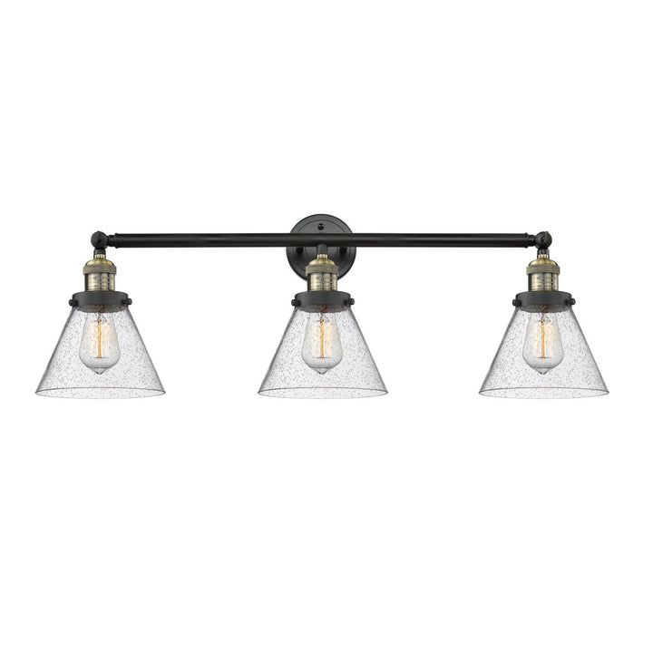 Innovations Franklin Restoration 205-BAB-G44 Bath Vanity Light 32 in. wide - Black Antique Brass