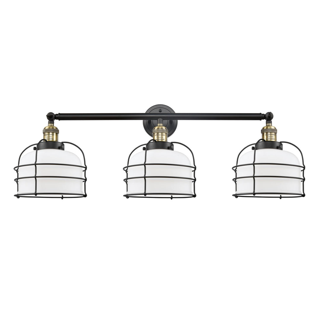 Innovations Franklin Restoration 205-BAB-G71-CE Bath Vanity Light 34 in. wide - Black Antique Brass