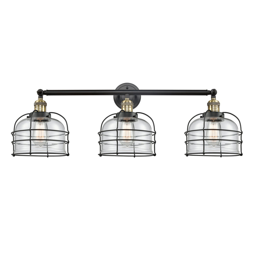 Innovations Franklin Restoration 205-BAB-G72-CE-LED Bath Vanity Light 34 in. wide - Black Antique Brass
