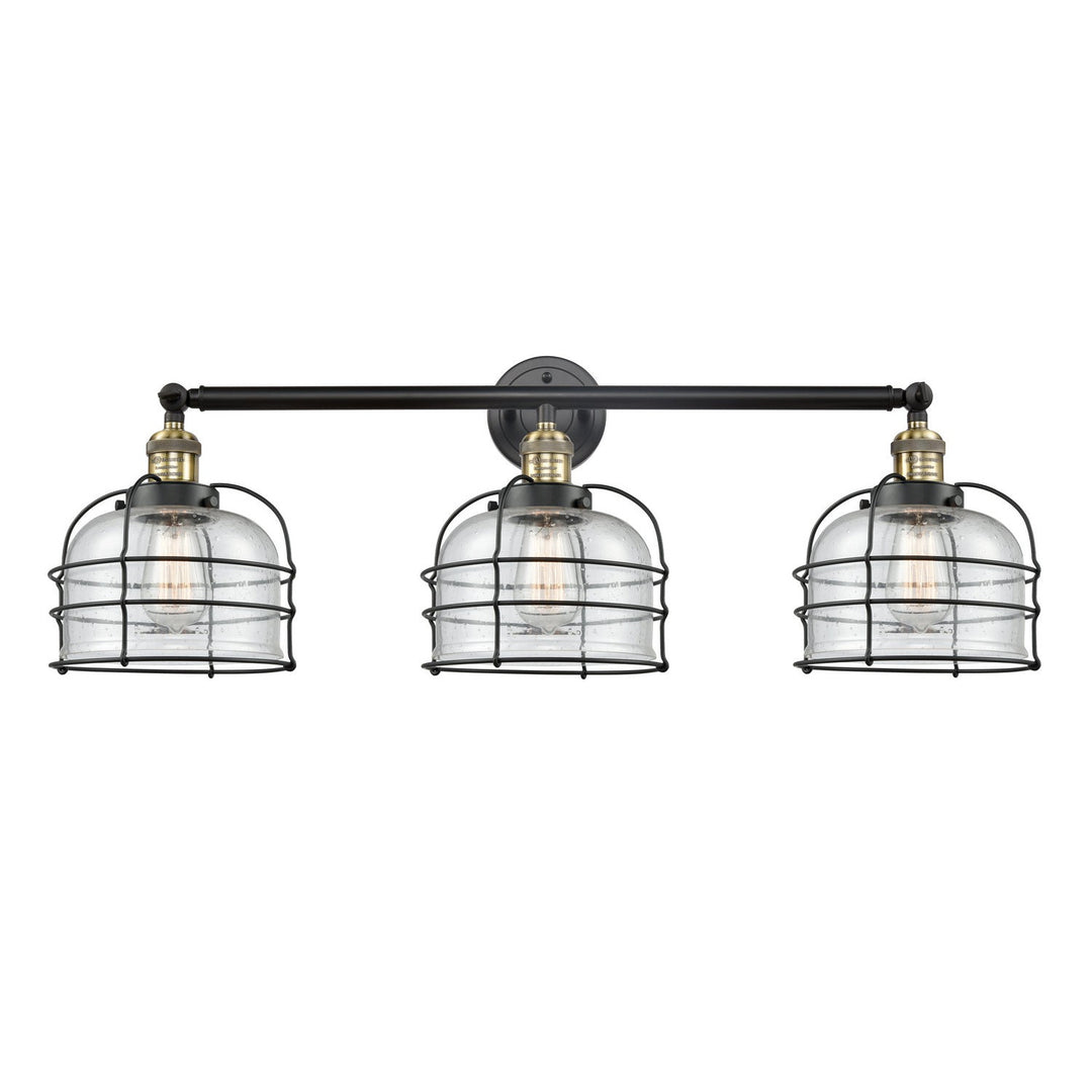 Innovations Franklin Restoration 205-BAB-G74-CE Bath Vanity Light 34 in. wide - Black Antique Brass