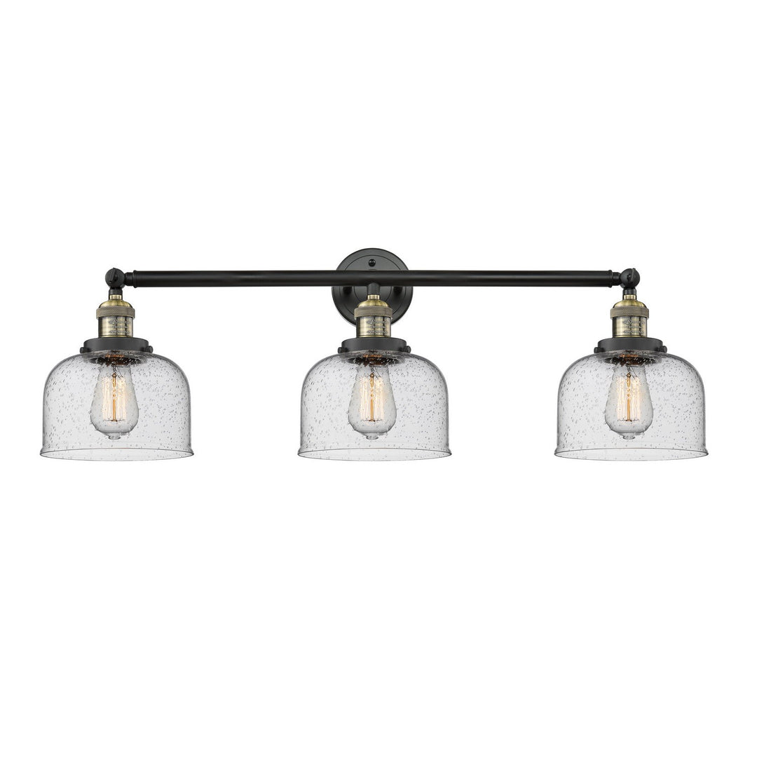 Innovations Franklin Restoration 205-BAB-G74-LED Bath Vanity Light 32 in. wide - Black Antique Brass