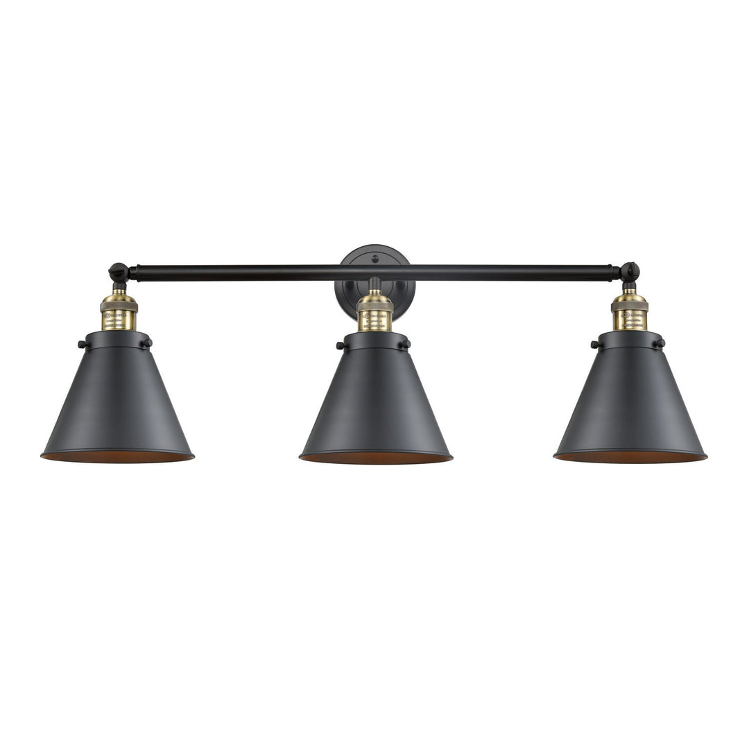 Innovations Franklin Restoration 205-BAB-M13-BK Bath Vanity Light 32 in. wide - Black Antique Brass