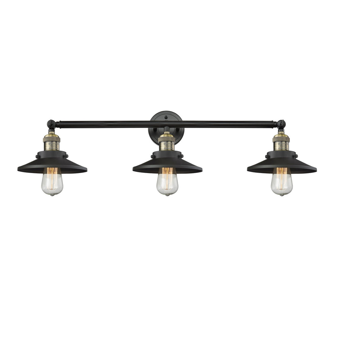 Innovations Franklin Restoration 205-BAB-M6 Bath Vanity Light 32 in. wide - Black Antique Brass