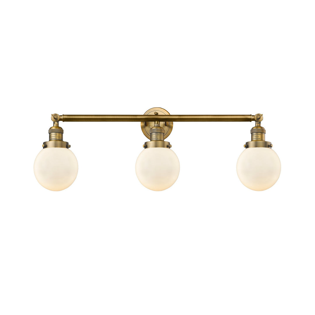 Innovations Franklin Restoration 205-BB-G201-6-LED Bath Vanity Light 30 in. wide - Brushed Brass