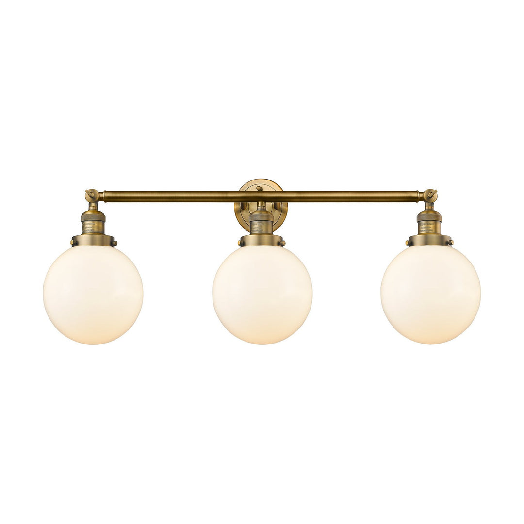 Innovations Franklin Restoration 205-BB-G201-8 Bath Vanity Light 32 in. wide - Brushed Brass