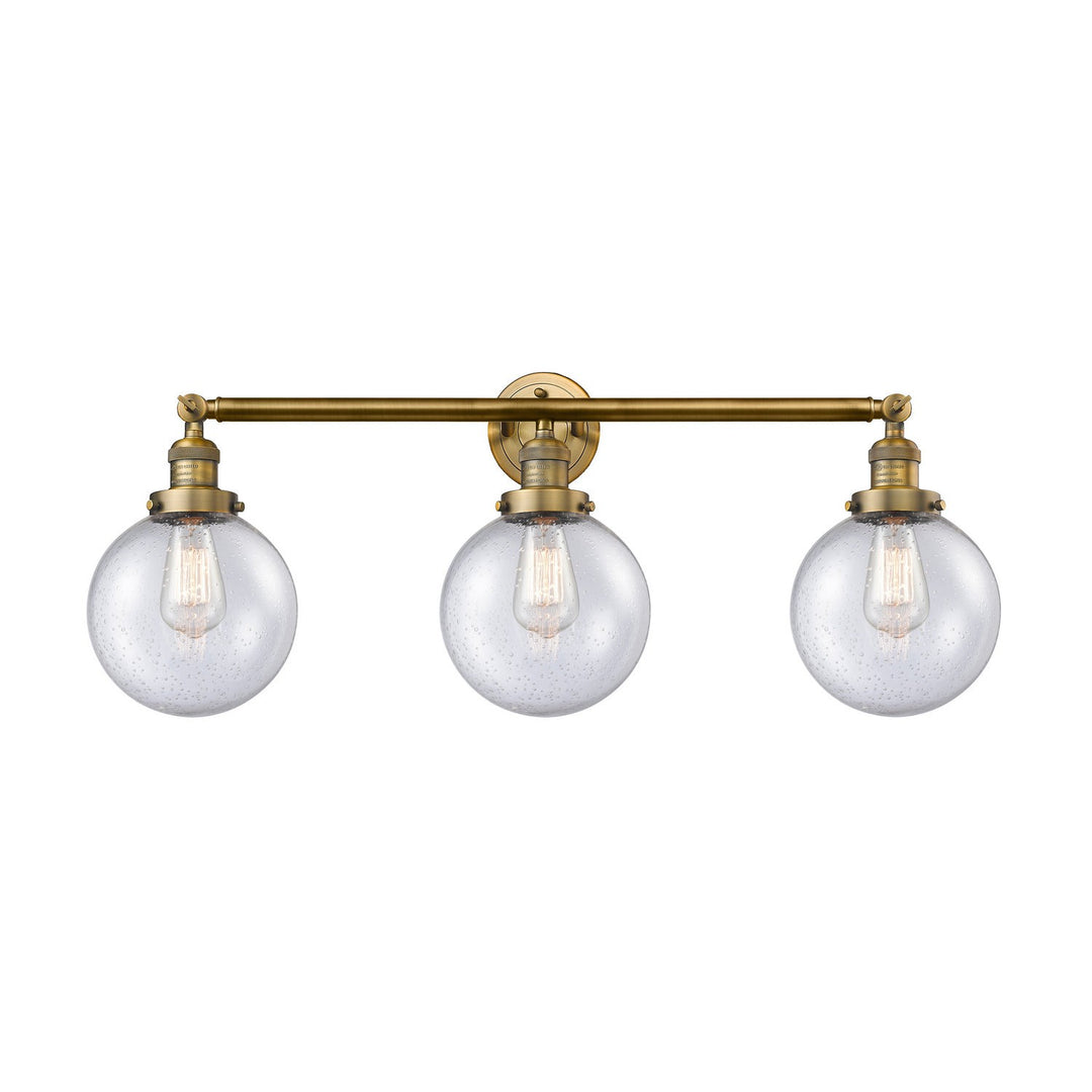 Innovations Franklin Restoration 205-BB-G204-8-LED Bath Vanity Light 32 in. wide - Brushed Brass