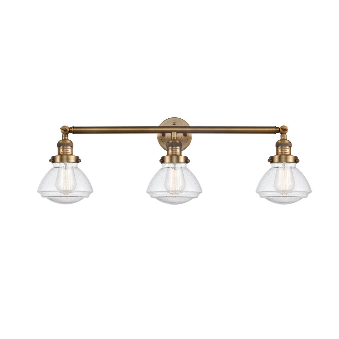 Innovations Franklin Restoration 205-BB-G324 Bath Vanity Light 31 in. wide - Brushed Brass