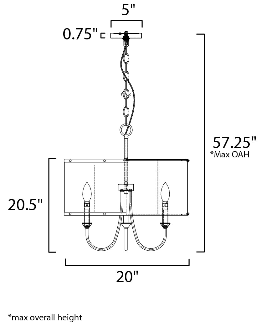 Maxim Clover 12246OFSBR Chandelier Light - Satin Brass