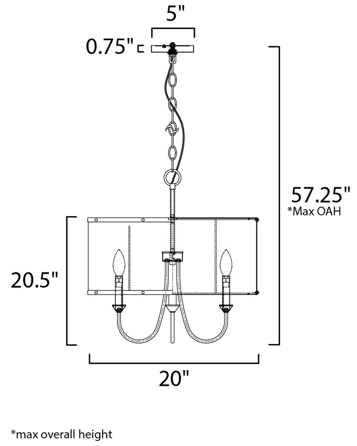 Maxim Clover 12246OFSBR Chandelier Light - Satin Brass