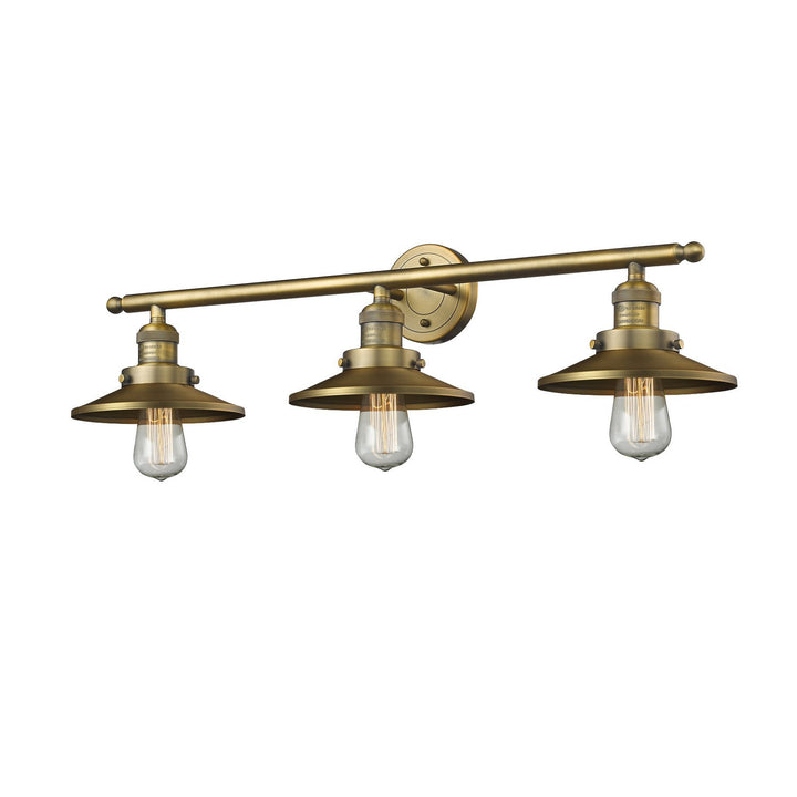 Innovations Franklin Restoration 205-BB-M4-LED Bath Vanity Light 32 in. wide - Brushed Brass