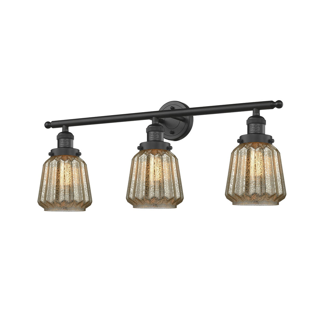 Innovations Franklin Restoration 205-BK-G146-LED Bath Vanity Light 30 in. wide - Matte Black
