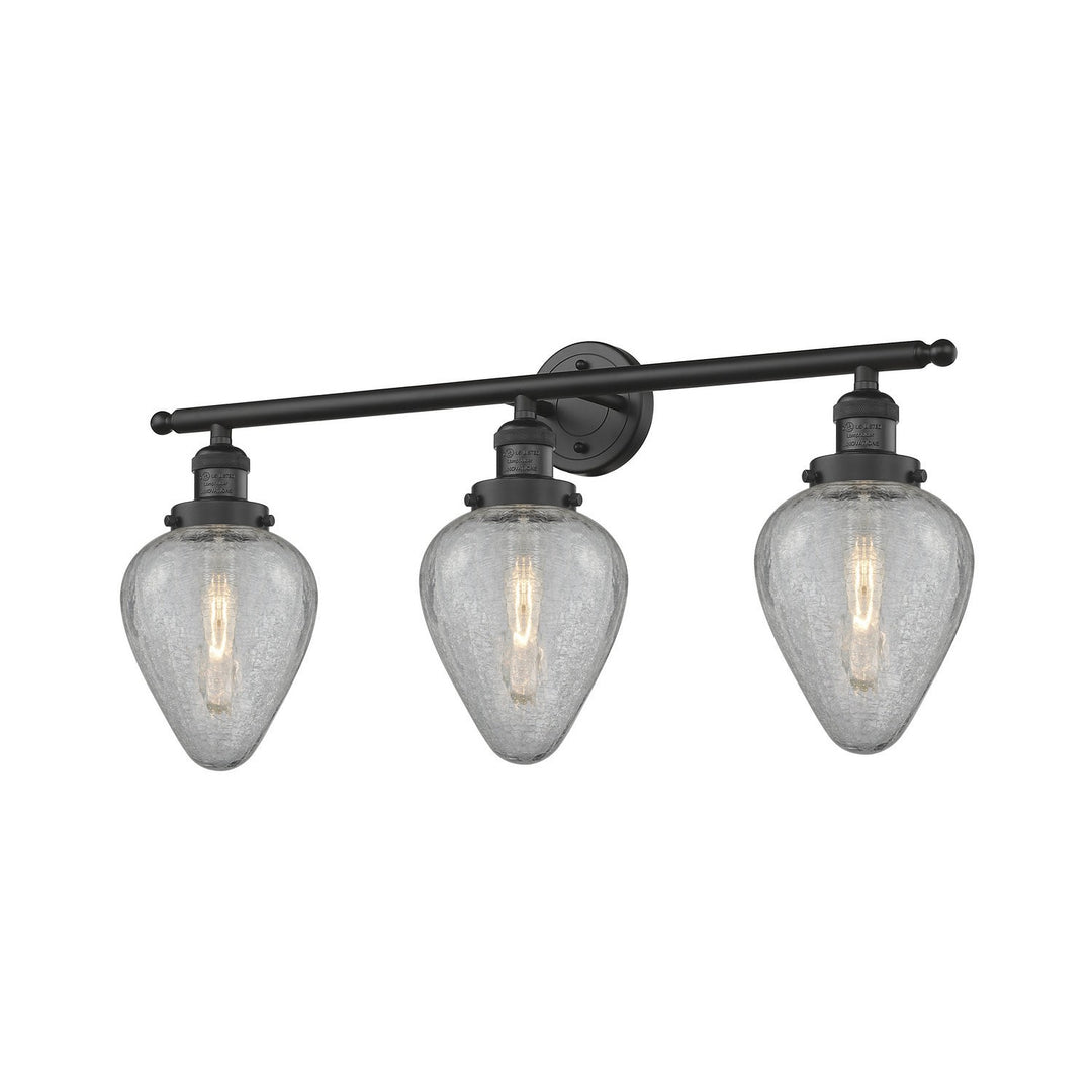 Innovations Franklin Restoration 205-BK-G165 Bath Vanity Light 32 in. wide - Matte Black