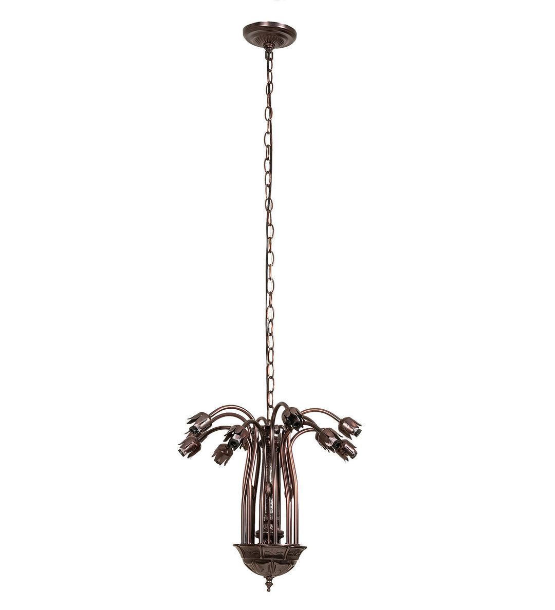 Meyda Tiffany Lighting 10335 Pond Lily 12 Light Chandelier Hardware Utility Light Bronze / Dark